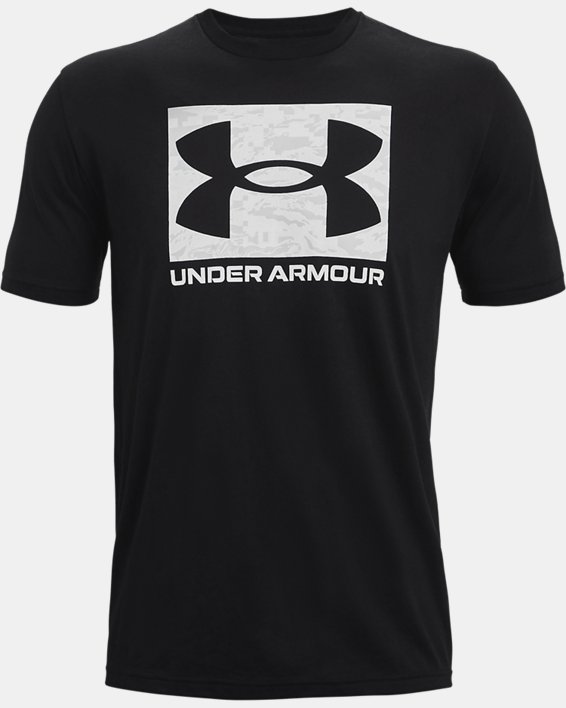 Men's UA ABC Camo Boxed Logo Short Sleeve, Black, pdpMainDesktop image number 4